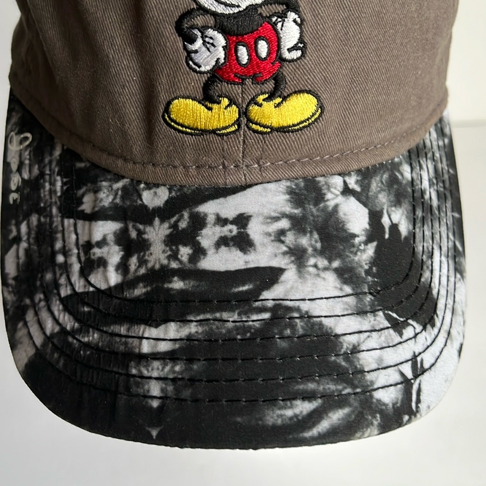 Mickey Mouse Embroidered Cap Disney Hat Tie Dye Brim - Picture 3 of 8